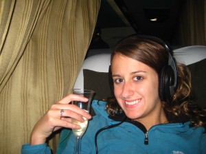 Champagne on the night bus