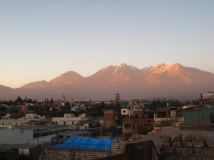 View of El Misti from my hostel roof
